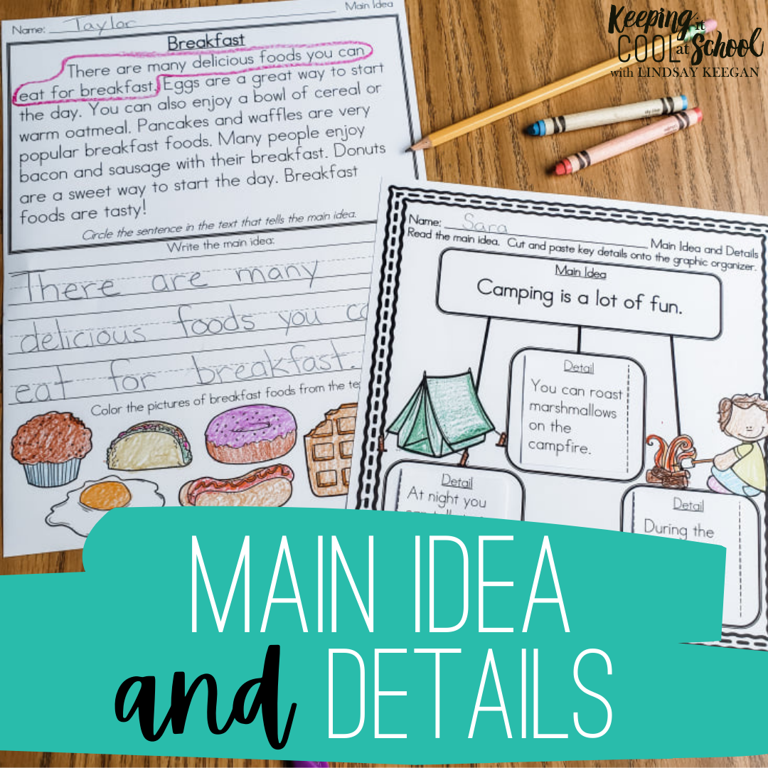 Free main idea and details worksheets