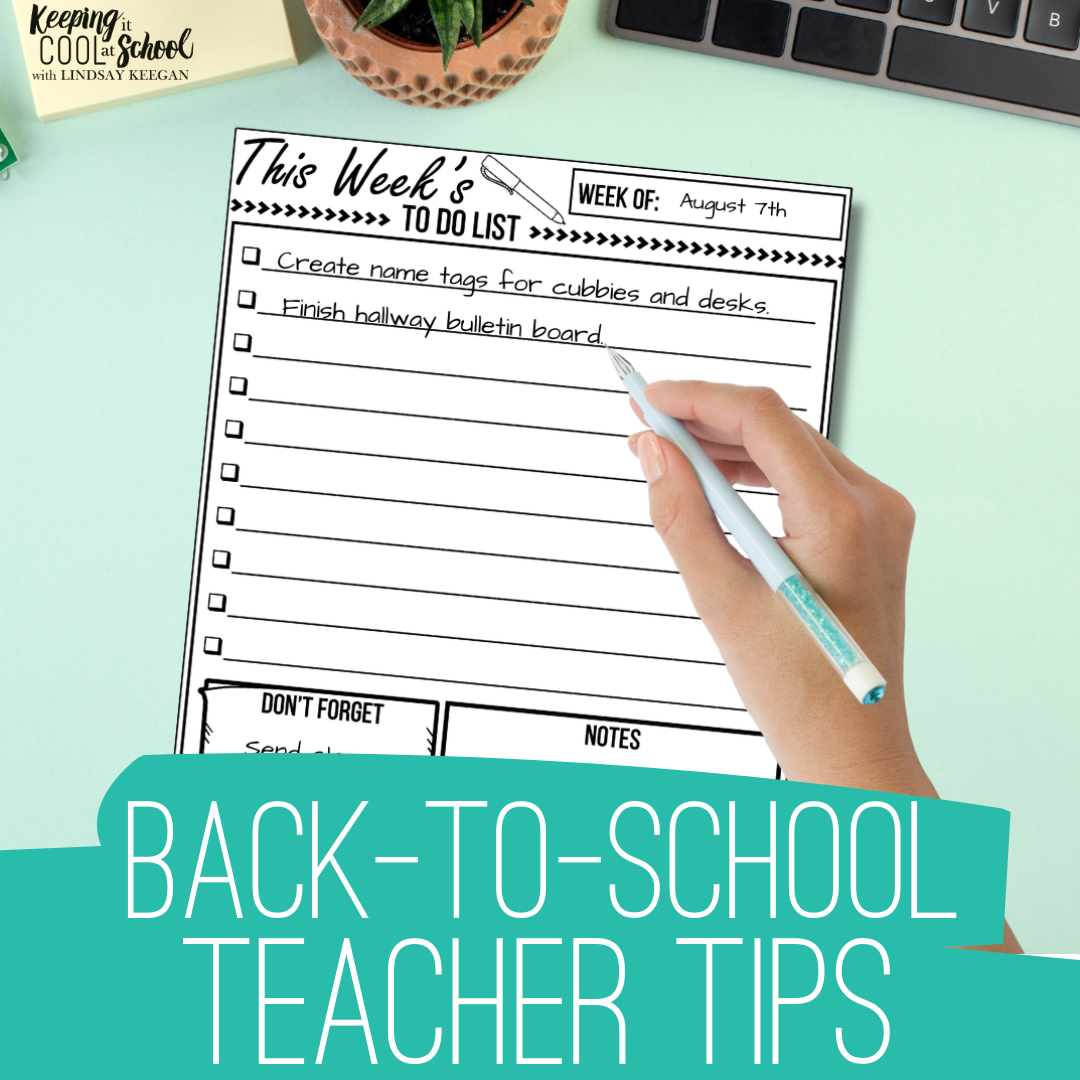 Back to school teacher to-do list